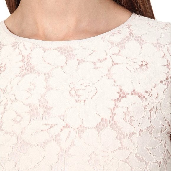 Ted Baker London Ameeya Flora Lace Fit & Flare Dress in Light Pink Pleated Skirt - Picture 9 of 17